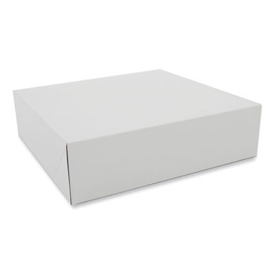 Clay-Coated Donut Boxes, 9 x 9 x 2.5, White, Paper, 150/Carton