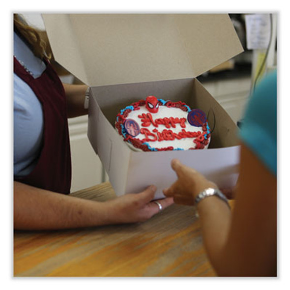 Bakery Boxes, Standard, 14 X 14 X 6, White, Paper, 50/Carton