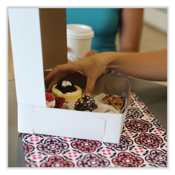 Bakery Boxes, Standard, 16 X 16 X 6, White, Paper, 50/Carton