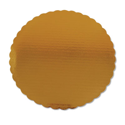 Gold Cake Circles, Double Wall Construction, 14" Diameter, Gold, Paper, 50/Carton