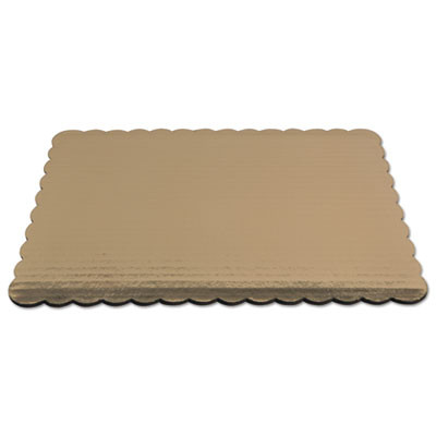 Gold Cake Pads, 1/4 Sheet, 10 x 14, Gold, Paper, 100/Carton