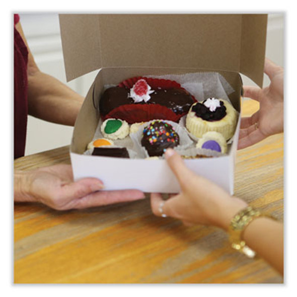 Bakery Boxes, Standard, 19 X 14 X 4, White, Paper, 50/Carton