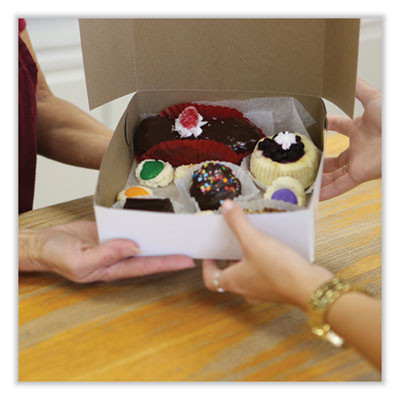 Bakery Boxes, Standard, 19 X 14 X 4, White, Paper, 50/Carton