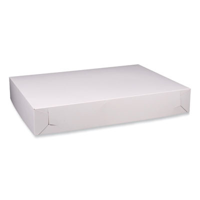 Bakery Boxes, Standard, 26 X 18.5 X 4, White, Paper, 50/Carton
