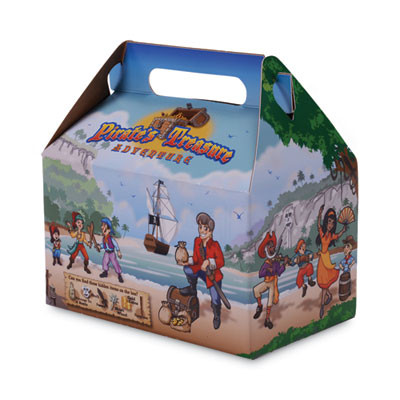 Pirate Kid's Meal Barn Boxes, 6.43 x 4 x 3.75, Brown, Paper, 96/Carton