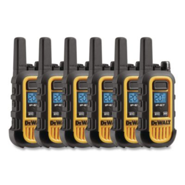 Dxfrs300Bch Heavy-Duty Walkie Talkies, 6 Radios, 1 W, 22 Channels