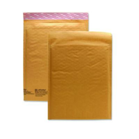 Jiffylite Self-Seal Bubble Mailer, #00, Barrier Bubble Air Cell Cushion, Self-Adhesive Closure, 5 x 10, Brown Kraft, 250/Ct