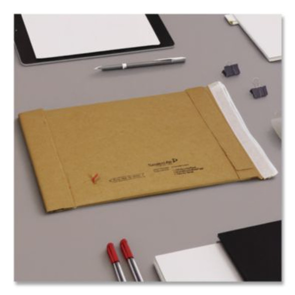Jiffy Padded Mailer, #1, Paper Padding, Self-Adhesive Closure, 7.25 x 12, Natural Kraft, 100/Carton