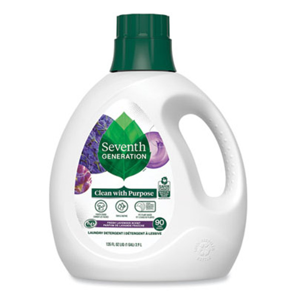 Natural Liquid Laundry Detergent, Fresh Lavender, 135 Oz Bottle, 4/Carton