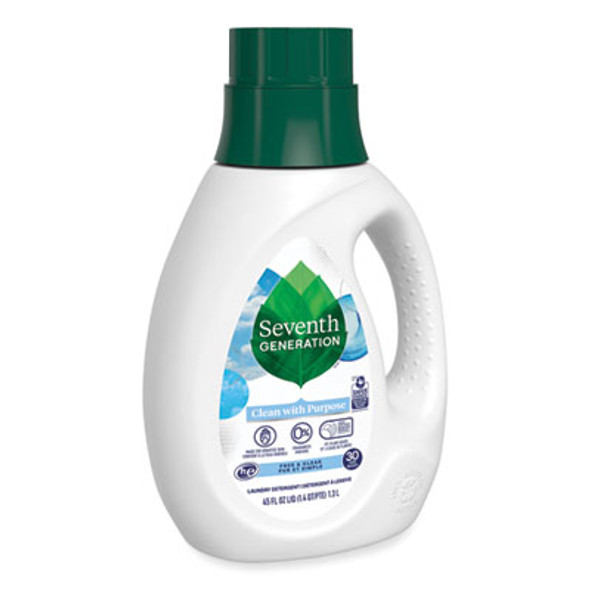 Natural Liquid Laundry Detergent, Fragrance Free, 45 Oz Bottle, 6/Carton