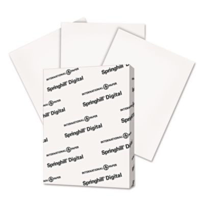 Digital Index White Card Stock, 92 Bright, 110 Lb Index Weight, 8.5 x 11, White, 250/Pack