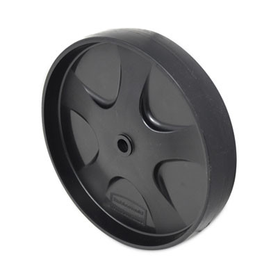 Wheel And Axle Kit For Janitorial Cleaning Cart, 8" Wheel, Black/Gray/Silver, 2/Set