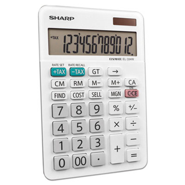 El-334w Large Desktop Calculator, 12-Digit Lcd