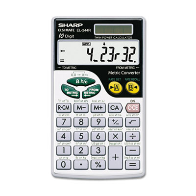 El344Rb Metric Conversion Wallet Calculator, 10-Digit Lcd
