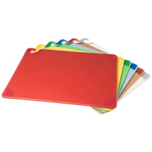 Saf-T-Grip Cutting Board, Assorted Colors, 24 x 18 x 0.5, 6/Pack
