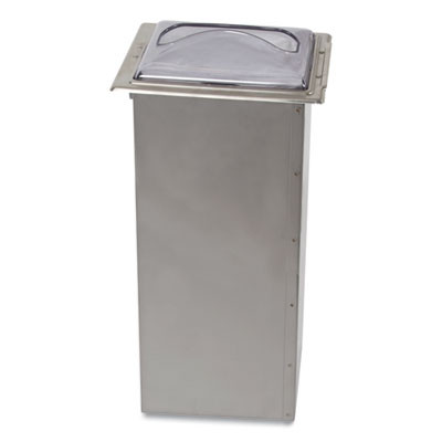 In-Counter Napkin Dispenser, 7 x 5.5 x 19.63, Stainless Steel/Clear
