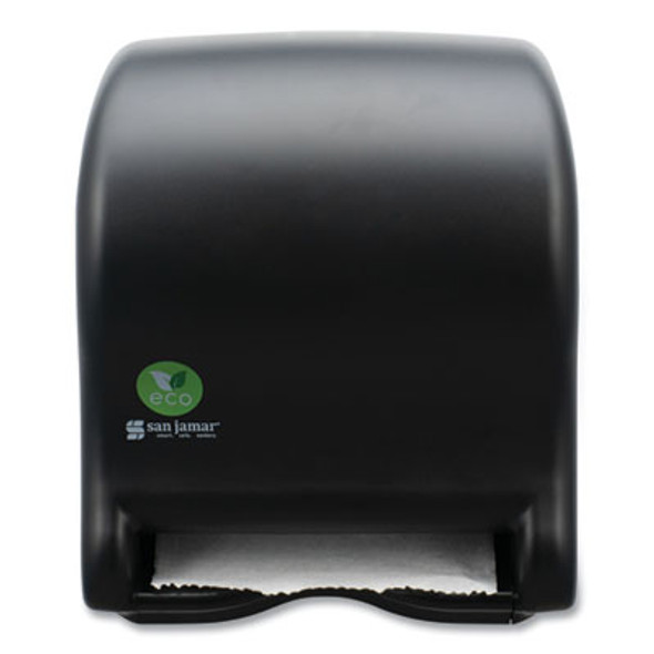 Ecological Automatic Towel Dispenser, 9.1 x 14.4 x 11.8, Black