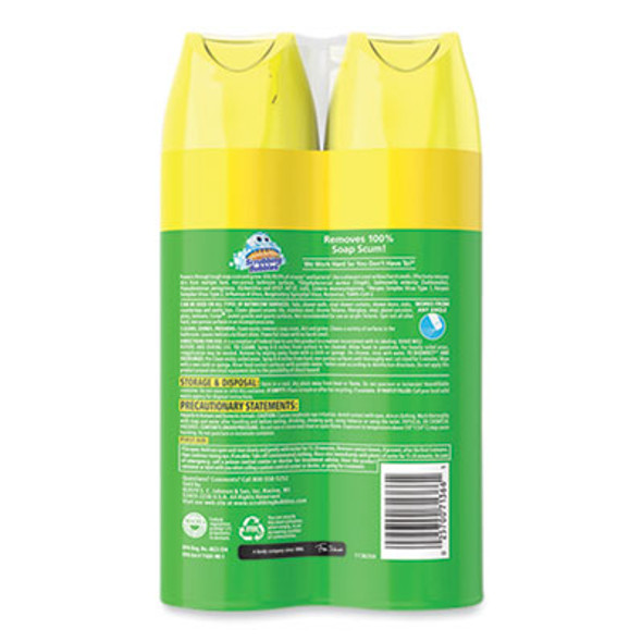 Bathroom Disinfectant Grime Fighter Aerosol, Citrus Scent, 20 Oz Aerosol Can, 2/Pack