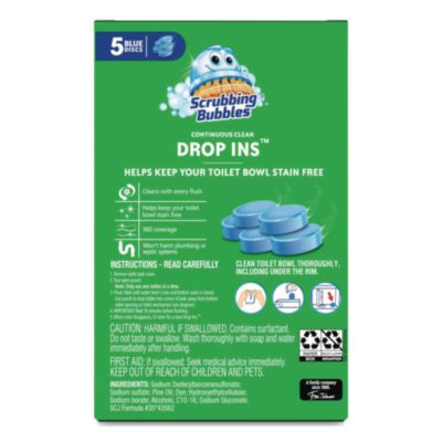 Drop-Ins Toilet Cleaning Tablets, 1.41 Oz Tablets, 5/Pack