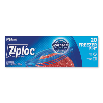 Zipper Freezer Bags, 16 Oz, 7" x 5", Clear, 240/Carton