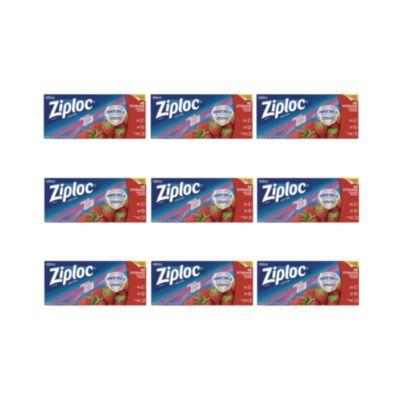 Slider Storage Bags, Gallon, 9.5" x 2.63" x 10.56", Clear, 9/Carton