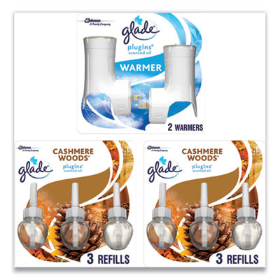 Plugin Scented Oil, Cashmere Woods, 0.67 Oz, 2 Warmers And 6 Refills/Pack