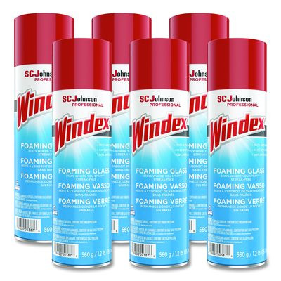 Foaming Glass Cleaner, 20 Oz Aerosol Spray, 6/Carton