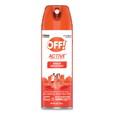 Active Insect Repellent, 6 Oz Aerosol Spray, 12/Carton