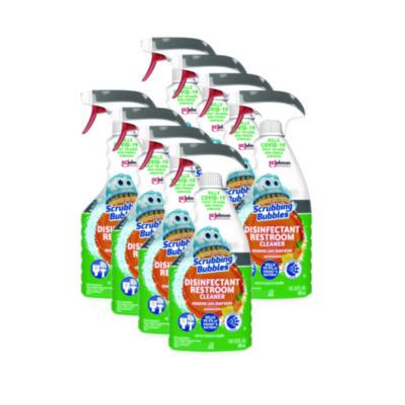 Disinfectant Restroom Cleaner, Citrus Scent, 32 Oz Spray Bottle, 8/Carton