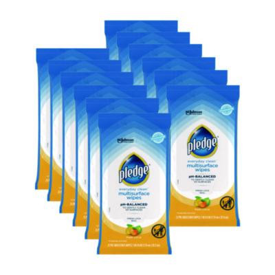 Multi-Surface Cleaner Wet Wipes, Cloth, 7 x 10, Fresh Citrus, White, 25/Pack, 12 Packs/Carton