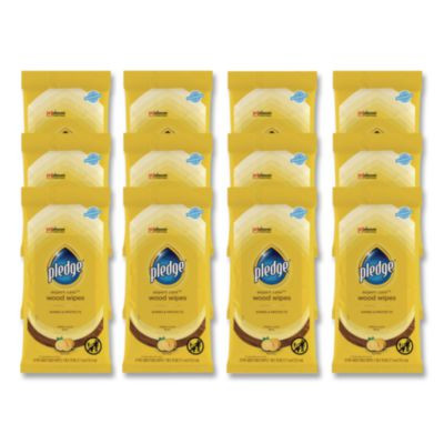 Lemon Scent Wet Wipes, Cloth, 7 X 10, White, 24/Pack, 12 Packs/Carton