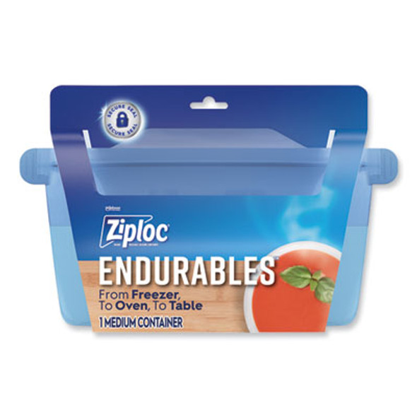 Endurables Resusable Silicone Container, 4 Cups, 5.4 x 4.5 x 8.4, Clear, 4/Carton
