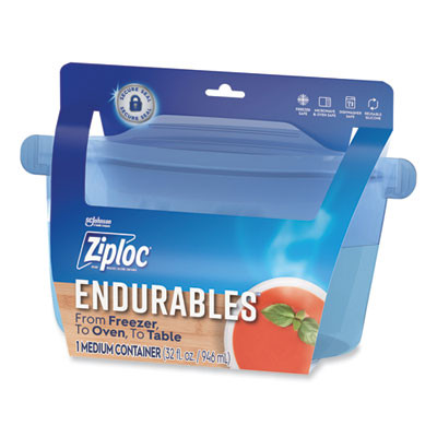 Endurables Resusable Silicone Container, 4 Cups, 5.4 x 4.5 x 8.4, Clear, 4/Carton