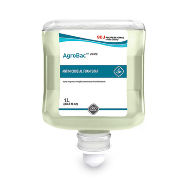 Agrobac Pure Foam Wash Manual Cartridge Refill, Unscented, 1 L, 6/Carton