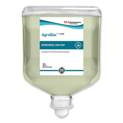 Agrobac Pure Foaming Hand Soap Refill, Unscented, 2 L, 4/Carton