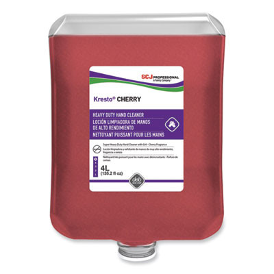 Kresto Cherry Heavy Duty Hand Cleaner Refill, Cherry Scent, 4 L, 4/Carton