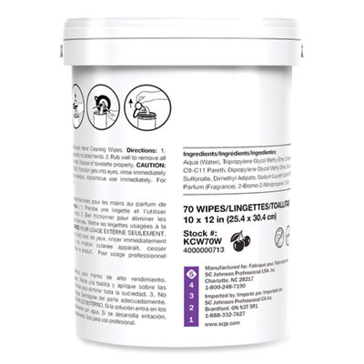 Kresto Cherry Wipes, Cloth, 1-Ply, 7.92 X 5.74, Cherry Scent, Red/White, 70/Pack, 6 Packs/Carton