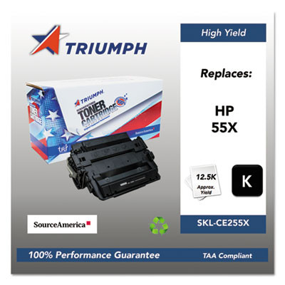 751000Nsh1098 Remanufactured Ce255x (55x) High-Yield Toner, 12,500 Page-Yield, Black