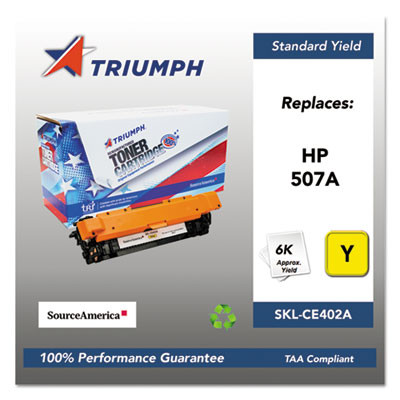 751000Nsh1281 Remanufactured Ce402a (507a) Toner, 6,000 Page-Yield, Yellow
