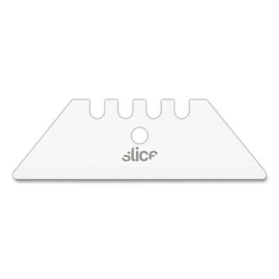 Safety Utility Knife Blades, Rounded Tip, Ceramic Zirconium Oxide, 2/Pack
