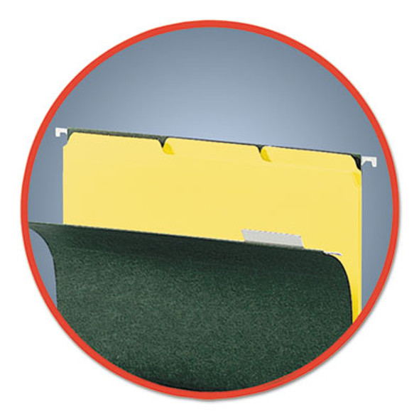 Interior File Folders, 1/3-Cut Tabs: Assorted, Letter Size, 0.75" Expansion, Assorted Colors, 100/Box