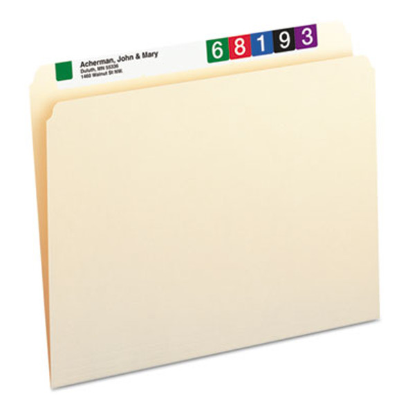 Manila File Folders, Straight Tabs, Letter Size, 0.75" Expansion, Manila, 100/Box