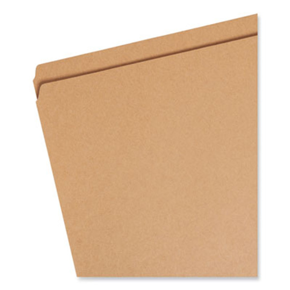 Heavyweight Kraft File Folder, Straight Tabs, Letter Size, 0.75" Expansion, 11-Pt Kraft, Brown, 100/Box