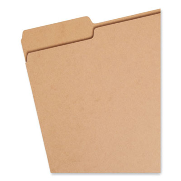 Heavyweight Kraft File Folder, 1/3-Cut Tabs: Assorted, Letter Size, 0.75" Expansion, 17-Pt Kraft, Brown, 50/Box