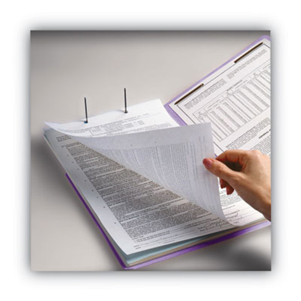 Top Tab Colored Fastener Folders, 0.75" Expansion, 2 Fasteners, Letter Size, Lavender Exterior, 50/Box