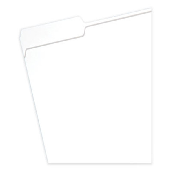 Colored File Folders, 1/3-Cut Tabs: Assorted, Letter Size, 0.75" Expansion, White, 100/Box