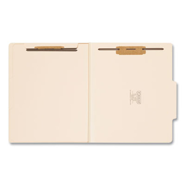 Six-Section Top Tab Classification Folders, 2" Expansion, 2 Dividers, 6 Fasteners, Letter Size, Manila, 10/Box