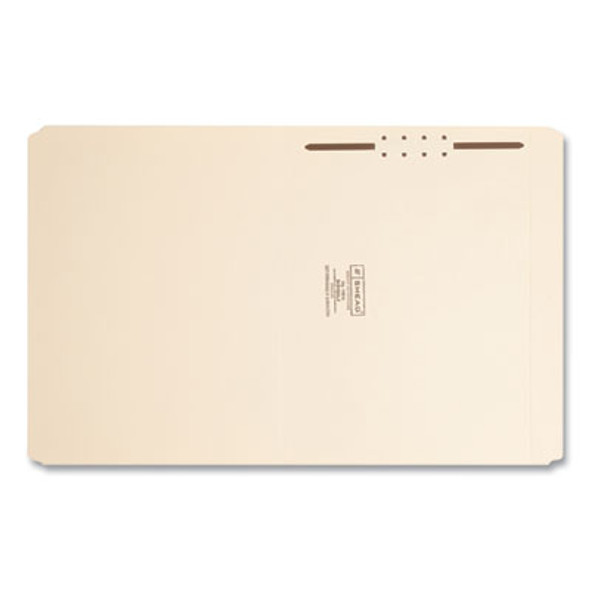 Top Tab Fastener Folders, Straight Tab, Expands 0.75", 1 Fastener, Letter Size, Manila, 50/Box