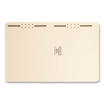 Top Tab Fastener Folders, Straight Tab, Expands 0.75", 2 Fasteners, Letter Size, Manila, 50/Box