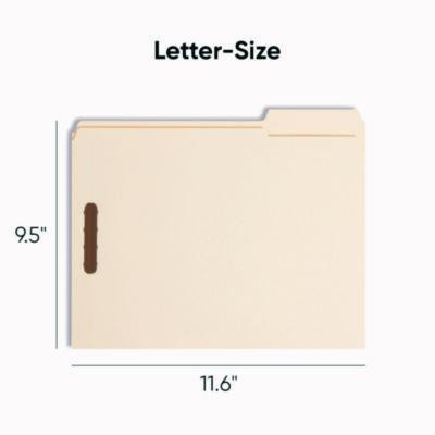 Top Tab Fastener Folder, 1/3-Cut Tab: Assorted, Expands 0.75", 2 Fasteners, Letter Size, Manila, 50/Box